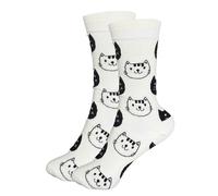 Tindo Chaussettes colorées avec motif - Chaussettes amusantes et folles pour hommes et femmes - Chaussettes cadeau unisexe taille unique 36-43 - Chaussettes de mi-mollet - 1 paire…, 36-43