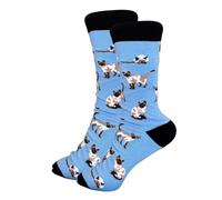 Tindo Paire de chaussettes colorées avec motif drôle et fou pour homme et femme Chaussettes cadeaux Unisexe Taille unique 36-43, Chats, 36-43