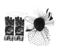 TINEASUR 1 Ensemble De Boucles D'Oreilles En Perles Et Fleurs À Tête De Plume, Accessoire De Robe, Boucles D'Oreilles Pour Femmes, Clous D'Oreilles, Collier De Mariée, Décoration De