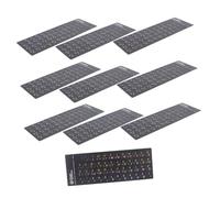 TINEASUR 10 Feuilles Autocollants de Clavier Multilingues Étiquettes Clés Anglais Hébreu Russe pour Ordinateurs Portables et Bureau