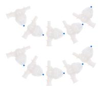 TINEASUR 10 Pièces Émetteurs de Pulvérisation Goutte à Goutte en PP Blanc Connecteurs Plats 6mm Antidébordement, Adaptateurs Fiables pour Irrigation en Agriculture et Fleurs