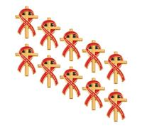 TINEASUR 10 Pièces Épingles Commémoratives Croix Catholique Rouge Broche Ruban Religieuse pour Invités Badge Souvenir Funérailles et Mariage