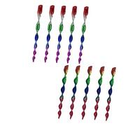 TINEASUR 10 pièces Réfléchissantes Oiseaux Bâtons Torsadés Suspendus pour Jardin et Balcon Effaroucheurs Décoratifs Sécurisés pour et Pigeons