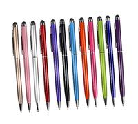 TINEASUR 12pièces Stylo Tactile Stylet Capacitif Et Stylo à Bille Couleurs Aléatoires pour Tablette Téléphone Écrans Capacitifs Écriture Naturelle Et Dessin Précis Léger Et Portable