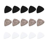 TINEASUR 15 Médiators Son Complet et Confortable pour Guitare et Ukulélé en Feutre Noir Accessoires Musicaux, 15 Pièces Adaptés aux Doigts Meilleure Prise