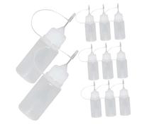 TINEASUR 15 pièces Lot de Flacons Applicateurs Plastique avec Embouts Précis Distributeurs Souples pour Colle Huile et Bricolage DIY Bouteilles Vides Anti-fuite pour Projets Artistiques et