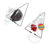 TINEASUR 2 Ensembles Chat de Chat Souris en Peluche à Suspendre la Porte Lot de Sets de Résistant aux Morsures Portable pour Chaton