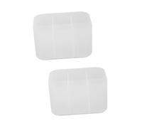 TINEASUR 2 Pièces d'art D'ongle Gobelet Stylo Clair Stand De Nail Art Vitrines Cosmétiques Seau De Rangement pour Pinceaux Cosmétiques Acrylique Blanche