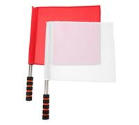 TINEASUR 2 Pièces Drapeaux de Signalisation de Sécurité Drapeaux Avertissement pour Circulation et Arbitre Rouge et Blanc pour Courses et Matchs