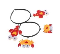 TINEASUR 2 Pièces Océan De Requin Décor De Filet De Pêche Figurines D'animaux Pour Bébé Crabe Qui Marche Décor De Plage De Bain Baleine Bandeau Filets De Pêche Plastique