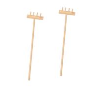 TINEASUR 2 pièces Râteaux Miniatures Naturel de Outils pour Jardin Zen Pratiques pour Décoration de Sable pour Garçon Fille et Amateurs de Jardinage