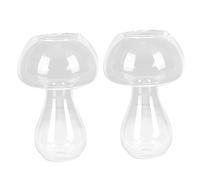 TINEASUR 2 Pièces Vase Aux Champignons Vases pour Centres De Table Vase Transparent Vases Décoratifs Vase De Sol des Vases Pièce Maîtresse Vases pour La Décoration Grand Vase Un Verre