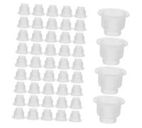 TINEASUR 200 Pièces Aromatherapy Bottle Stoppers Transparent Round Caps Replacement Essential Oil Diffuser Plugs For Perfume Bottles Thread And Precision Hole Design