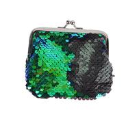 TINEASUR 3pièces Pochette à Sequins Mini Porte- Étincelant pour pour Cartes Et Petits Objets Vert Rose Bleu
