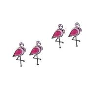 TINEASUR 4 Pièces Broche fille Broche de Noël épingle broche de manteau bijoux de dessin animé insigne de broche de cravate goupille pin’s choipeau hat broche drôle broche flamant rose Rosy