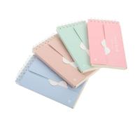 TINEASUR 4 Pièces Carnet de Notes Portable en Papier pour Étudiants Cartes de Vocabulaire, Bloc-notes à Anneaux Léger pour Projets DIY et Usage Scolaire au Collège Couleur Aléatoire