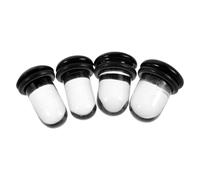 TINEASUR 4 Pièces Écarteur D'oreille en Verre, Bouchons D'oreille Unisexes Noirs, Forme Champignon, pour Oreilles Percées et Cartilage, Design Sûr Anti-chute, Lot de Bijoux pour Piercings