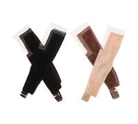 TINEASUR 4 Pièces Serrage-tête pour Postiche en Velours Réglable Élastique Antidérapant Confortable pour Coiffure et Travail Bande Métallique Ajustable