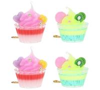 TINEASUR 4pcs Breloques pour Étui de Téléphone en Plastique Décoratives de Glace, Légères et Multi-usages, pour Fête Porte-clés Paquet à Main