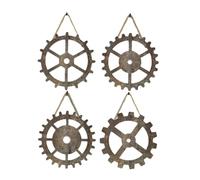 TINEASUR 4pièces Décoration Murale Vintage Roues Avec Design Industriel Et Style Steampunk Pour Intérieur Bureau Et Magasin