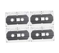TINEASUR 4pièces Lot de Cassettes Vierges Audio De Enregistrement Vocal Utilisation Polyvalente Coque Transparente