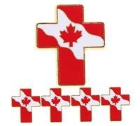 TINEASUR 5pièces Épinglette Drapeau Épinglette Canadienne Badge Érable Broche Mode Érable Épinglette Drapeau Symbolique Accessoire Fierté Nationale Costume