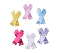 TINEASUR 6 Paires Longs Satin Pour Garçon Fille De Fête Avec Nœud Pour Demoiselles Honneur