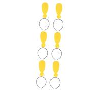 TINEASUR 6 Pièces bandeau point d'exclamation bandeaux de mode accessoire de cheveux pour femmes cerceaux de mascarade vsp noel cerceaux de cheveux drôle de chiffon Yellow