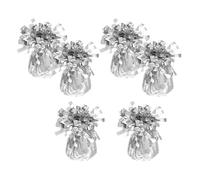TINEASUR 6 Pièces Lot de Poids de Ballons Métalliques Argentés Poids Lourds pour Ballons Hélium Décoration Festive pour Mariage Anniversaire Shower et Événements Spéciaux