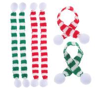 TINEASUR 6 Pièces Mini Écharpe De Noël Linteau Décoration Rose Bouteilles Argenterie Ornements Porte-Bouteille De Vin De Noël avec Distributeur De Boissons Briller Chiffon