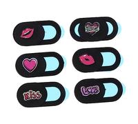 TINEASUR 6pièces Couvercle De Webcam Slide Cœur Ensemble pour De Confidentialité Ordinateurs Portables Et Pc Cache Anti-Peeping Pratique Et Élégant