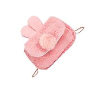 TINEASUR à Bandoulière Lapin Bourse Mignon Petit Poupée Pochettes pour Femmes Petit à Bandoulière pour Femme Peluche Sacs Bandoulière Bandoulière Rose