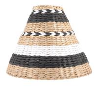 TINEASUR Abat-jour Cylindrique en Papier et Corde pour Plafonnier E14 E27, Style Vintage Élégant, Installation Simple, pour Luminaires Intérieur Noir