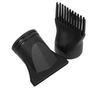 TINEASUR Accessoire de Séchage 2 Pièces pour Sèche-cheveux Noir en Plastique, Diffuseur Circulaire Résistant à Haute Température, Compatible Large pour Soins et Coiffure