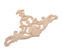 TINEASUR Appliques de Meubles Vintage en Bois Massif Beige, Décorations Sculptées D'angle Faciles à Fixer pour Décoration de Meubles et Portes D'armoire les Études