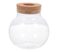 TINEASUR Aquarium Couvercle Jardinière De Plantes Aquatiques Vase à Bulles Micro Titulaires Bocal à Poisson Pot Hydroponique Bol De Terrarium pour Plantes Liquide Boire Un Verre Transparent