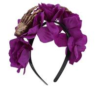 TINEASUR Bandeau griffe fantôme rose bandeau jour des morts lumineux peluche Halloween femme accessoire cheveux halloween d'Halloween casque d'halloween Plastique