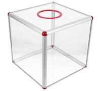 TINEASUR Boîte à Boules de Tombola Entièrement Transparente en Acrylique avec Assemblage Facile, pour Fêtes d'anniversaire et Mariages, Contenant pour Tirage Sort Sécurisé