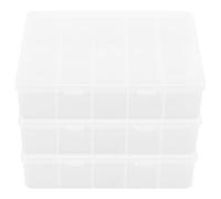 TINEASUR Boîte de Rangement pour Faux Transparente en Pp, Capacité 500 Pièces, 3 Pièces, Finition Soignée, Facile à Ouvrir, pour Organisation Nail Style