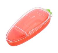 TINEASUR Boîte Plastique Compartimentée 2 Cases Forme Carotte avec Couvercle, Capacité 150ml, Matériau Abs, pour Déjeuners Bureau et Pique-niques