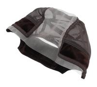 TINEASUR Bonnet de Postiche avec Design en U Marron en Dentelle Tissu Velours, Sangles Réglables Port Naturel et Confortable Toute la Journée