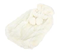 TINEASUR Bouillotte en Caoutchouc Housse Moelleuse en Fibre de Polyester, Capacité Deux Tiers, Soulage L'arthrite, pour Garçon et Filles en Extérieur ou Bureau Couleur Couleur Aléatoire