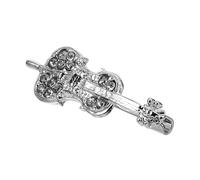 TINEASUR Broche Violon, Broche Robe, Épinglette Musique, Épinglette Pour Costumes, Décorations Strass, Broches Strass, Broche Musique, Broche Rétro Élégante, Broche Instrument De Musique,