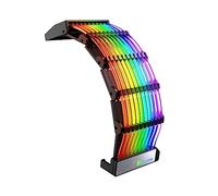 TINEASUR Câble d'alimentation D'extension Rvb 24 Broches Argb pour Pc Compatible Cartes Mères ATX Matx Usage Informatique Couleur Arc-en-Ciel Éclairage Synchronisé