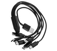 TINEASUR Câble de Charge USB pour Voiture avec Six Ports Type-c, Charge Rapide et Multiple, Câble en Plastique et Cuivre, pour Voiture et Maison