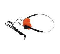 TINEASUR Casque Audio Rétro Circum-auriculaire Réglable Orange, Coussinets Rembourrés Confortables, Casque Portable Léger pour Usage Scolaire et Bibliothèque, Écouteurs pour Étudiants