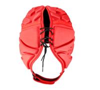 TINEASUR Casque de Rugby Sécurité Rapprochée Protection Confortable Rouge en Eva et Design Ajustable, Ventilation Optimisée et Style Élégant pour Gardien de But et Roller