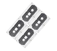 TINEASUR Cassettes Audio Vierges Enregistrables 30 pour Enregistrement, Utilisation Pédagogique Et Musicale, Lot De 4 Boîtier Rigide Transparent, Style Rétro