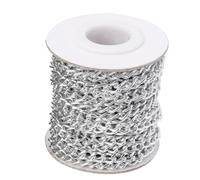 TINEASUR Chaîne Légère et Résistante à L'oxydation pour Fabrication Artisanale en Aluminium Argentée pour Paquet Bandoulière et Accessoires