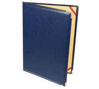 TINEASUR Classeur de Travail pour Hommes Grand Format Bleu Coins Métalliques, Organiseur de Documents Multifonctionnel pour Bureau, Panneau de Rangement de Dossiers Portable pour Réunion,